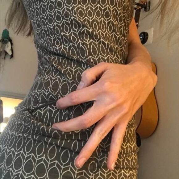 Toad&Co Beige Patterned Maxi Dress Organic Cotton Tencel with Pockets, Sz M - Picture 4 of 15